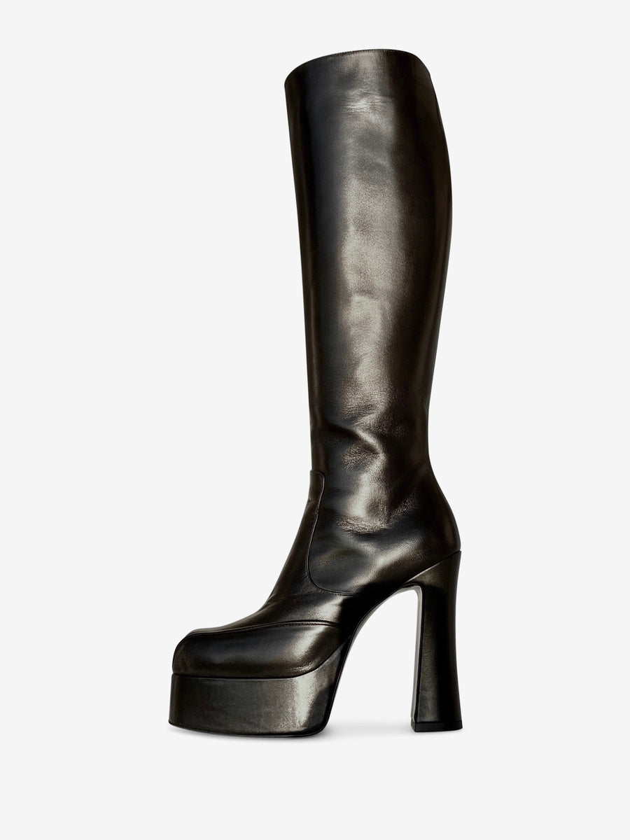 【2024年最新】海外限定の人気アイテム NICEVIEWTallbootBlack_Leftside 靴